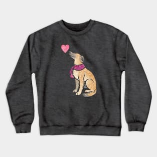 Longhaired Whippet watercolour Crewneck Sweatshirt